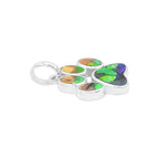 Starborn Ammolite Inlay Paw Print Pendant in Sterling Silver
