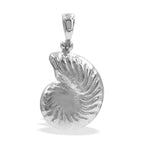 Starborn Ammolite Nautilus Inlay Pendant in Sterling Silver - Small