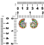 Starborn Ammolite Nautilus Ring in Sterling Silver