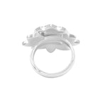 Starborn Ammolite Lotus Ring in Sterling Silver
