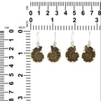 Starborn Fossilized Ammonite Prong Set Earrings with Filigree Back in Sterling Silver