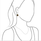 Starborn Fossilized Ammonite Prong Set Earrings with Filigree Back in Sterling Silver