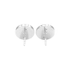 Starborn Fossilized Ammonite Round Post Earrings in Sterling Silver