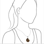 Starborn Fossil Ammonite Prong Set Pendant with Filigree Bale in Sterling Silver