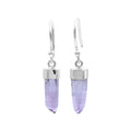 Starborn Vera Cruz Amethyst Crystal Point Sterling Silver Drop Earrings
