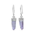 Starborn Vera Cruz Amethyst Crystal Point Sterling Silver Drop Earrings