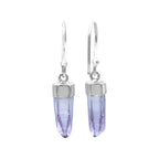 Starborn Vera Cruz Amethyst Crystal Point Sterling Silver Drop Earrings