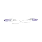 Starborn Vera Cruz Amethyst Crystal Point Sterling Silver Drop Earrings