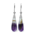Starborn Duality Amethyst Drop Earrings in Sterling Silver