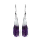 Starborn Duality Amethyst Drop Earrings in Sterling Silver