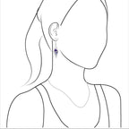 Starborn Amethyst Crystal Flame Cage Earrings in Sterling Silver