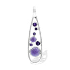 Starborn Faceted Cabochon Amethyst Pendant in Sterling Silver
