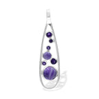 Starborn Faceted Cabochon Amethyst Pendant in Sterling Silver
