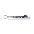 Starborn Faceted Cabochon Amethyst Pendant in Sterling Silver