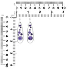 Starborn Faceted Cabochon Amethyst Pendant in Sterling Silver