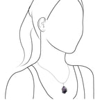 Starborn Shangaan Amethyst Crystal Prong Set Pendant in Sterling Silver