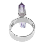 Starborn Vera Cruz Amethyst Crystal with Silver Band Ring in Sterling Silver