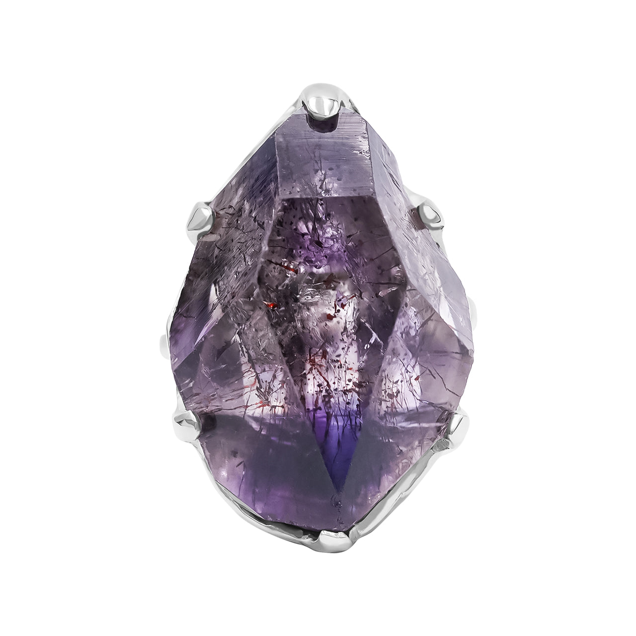 Starborn Shangaan Amethyst Crystal Prong Set Ring in Sterling Silver