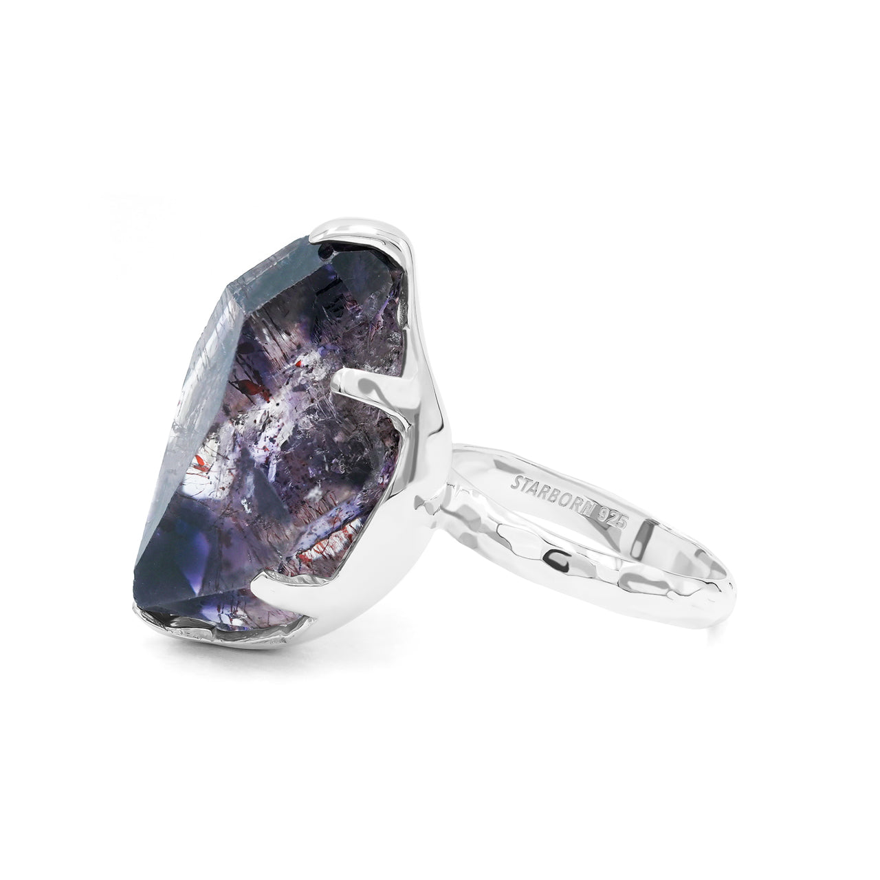 Starborn Shangaan Amethyst Crystal Prong Set Ring in Sterling Silver
