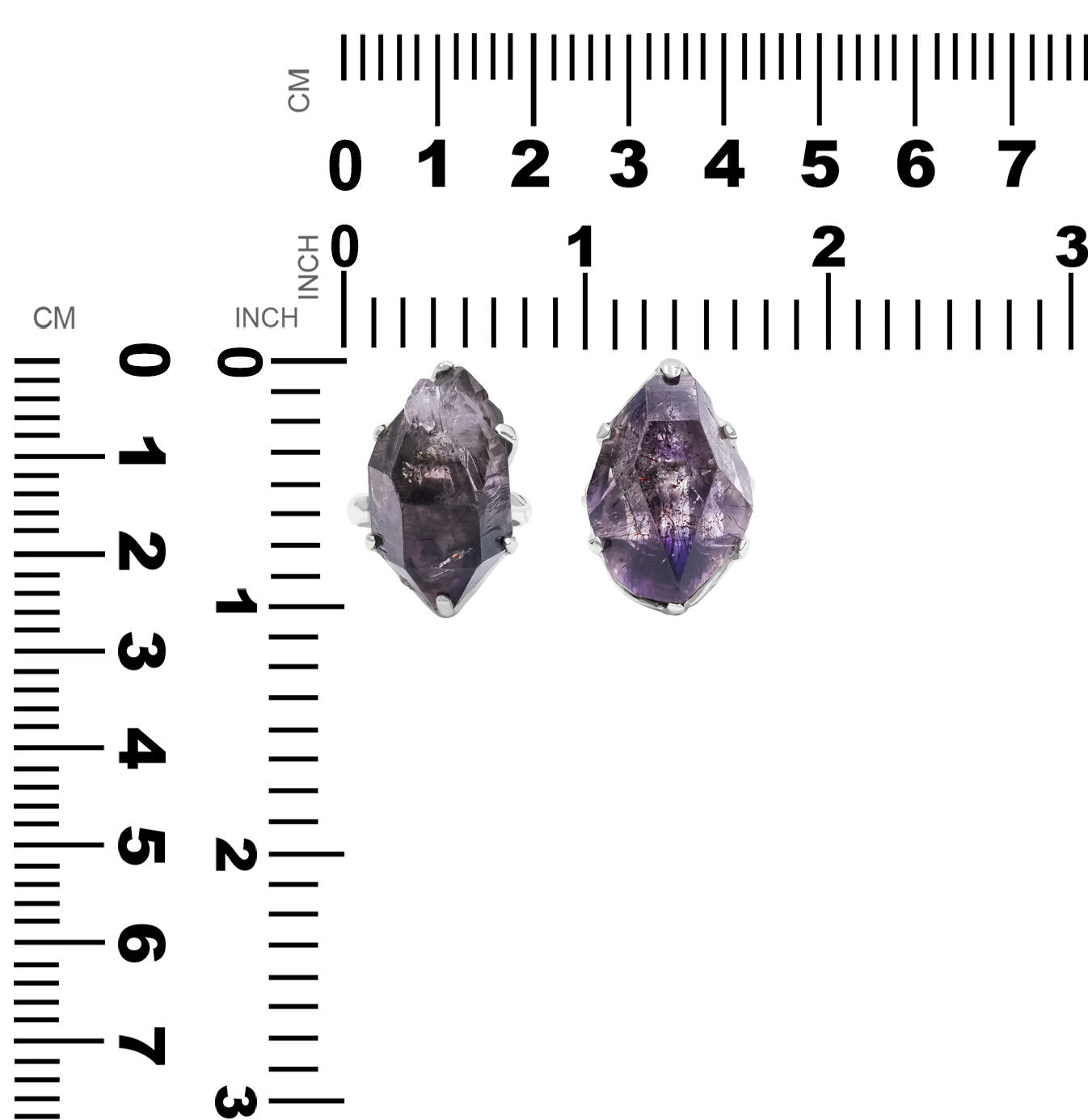 Starborn Shangaan Amethyst Crystal Prong Set Ring in Sterling Silver