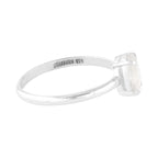 Starborn Danburite Faceted Oval Prong Set Ring in Sterling Silver