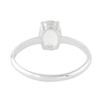 Starborn Danburite Faceted Oval Prong Set Ring in Sterling Silver
