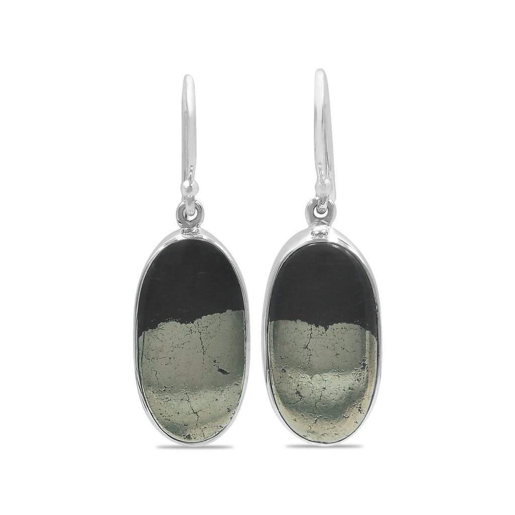 Starborn Apache Gold Oval Earrings in Sterling Silver