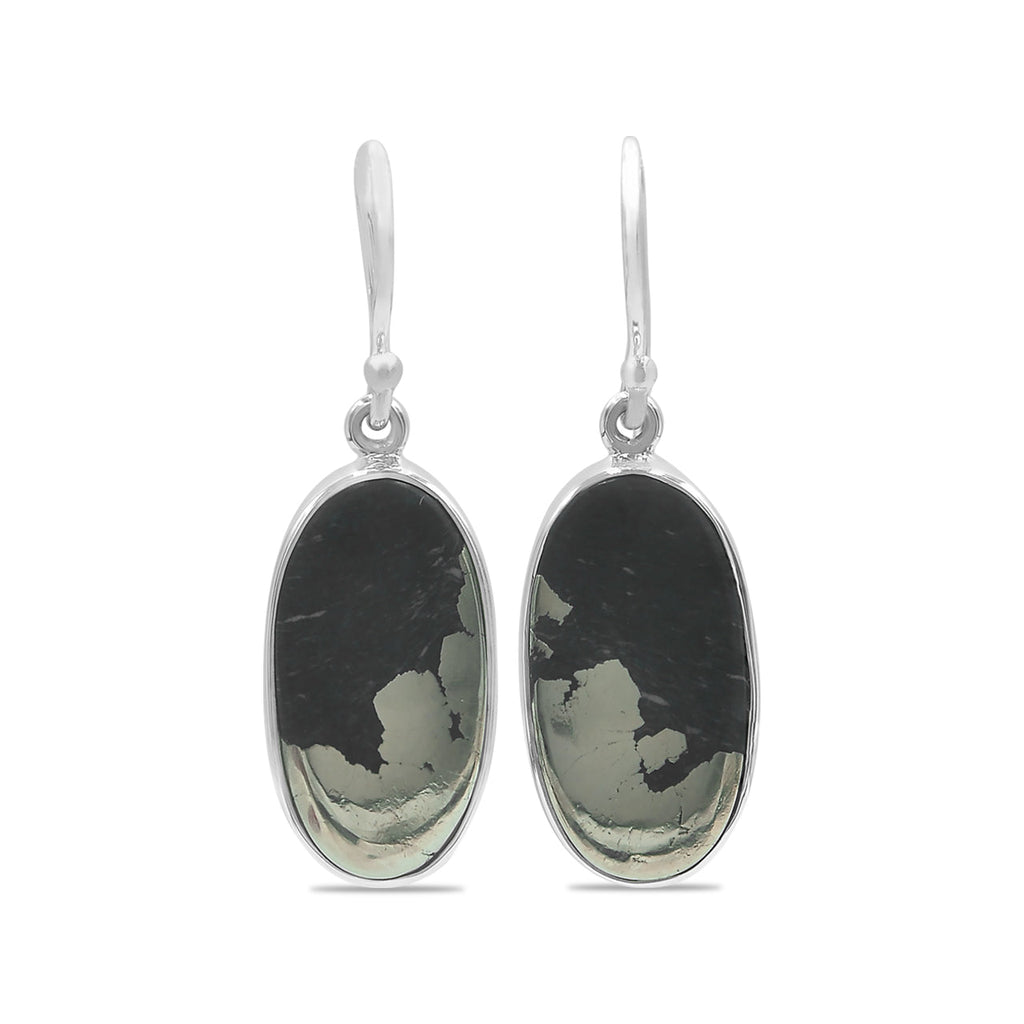 Starborn Apache Gold Oval Earrings in Sterling Silver