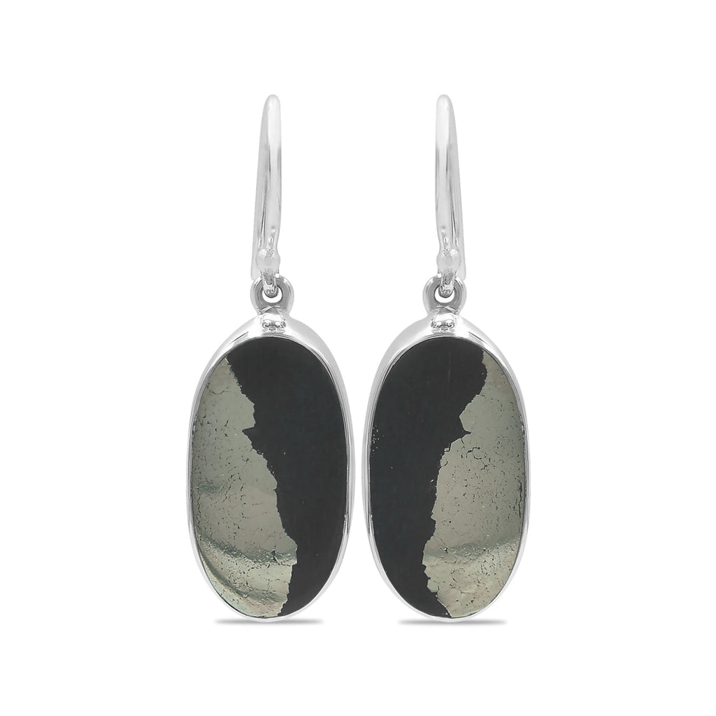 Starborn Apache Gold Oval Earrings in Sterling Silver