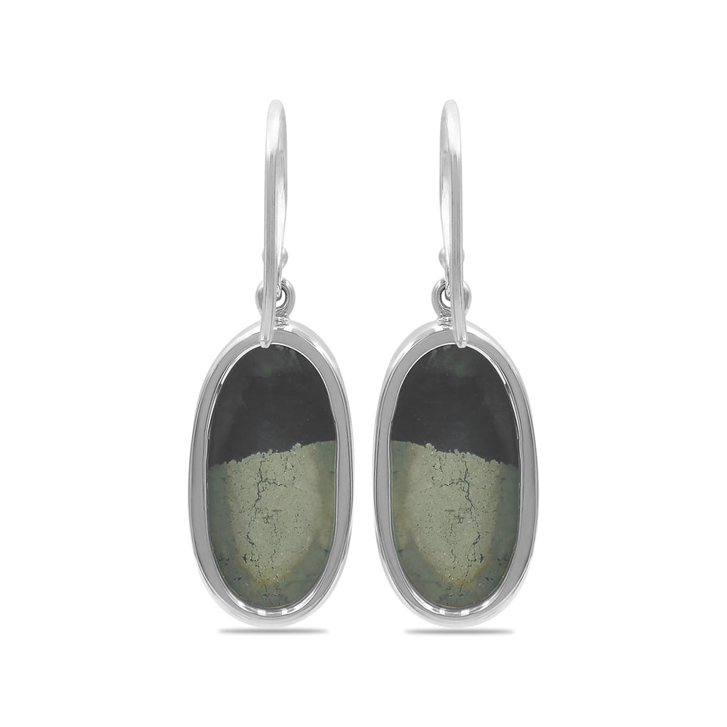 Starborn Apache Gold Oval Earrings in Sterling Silver