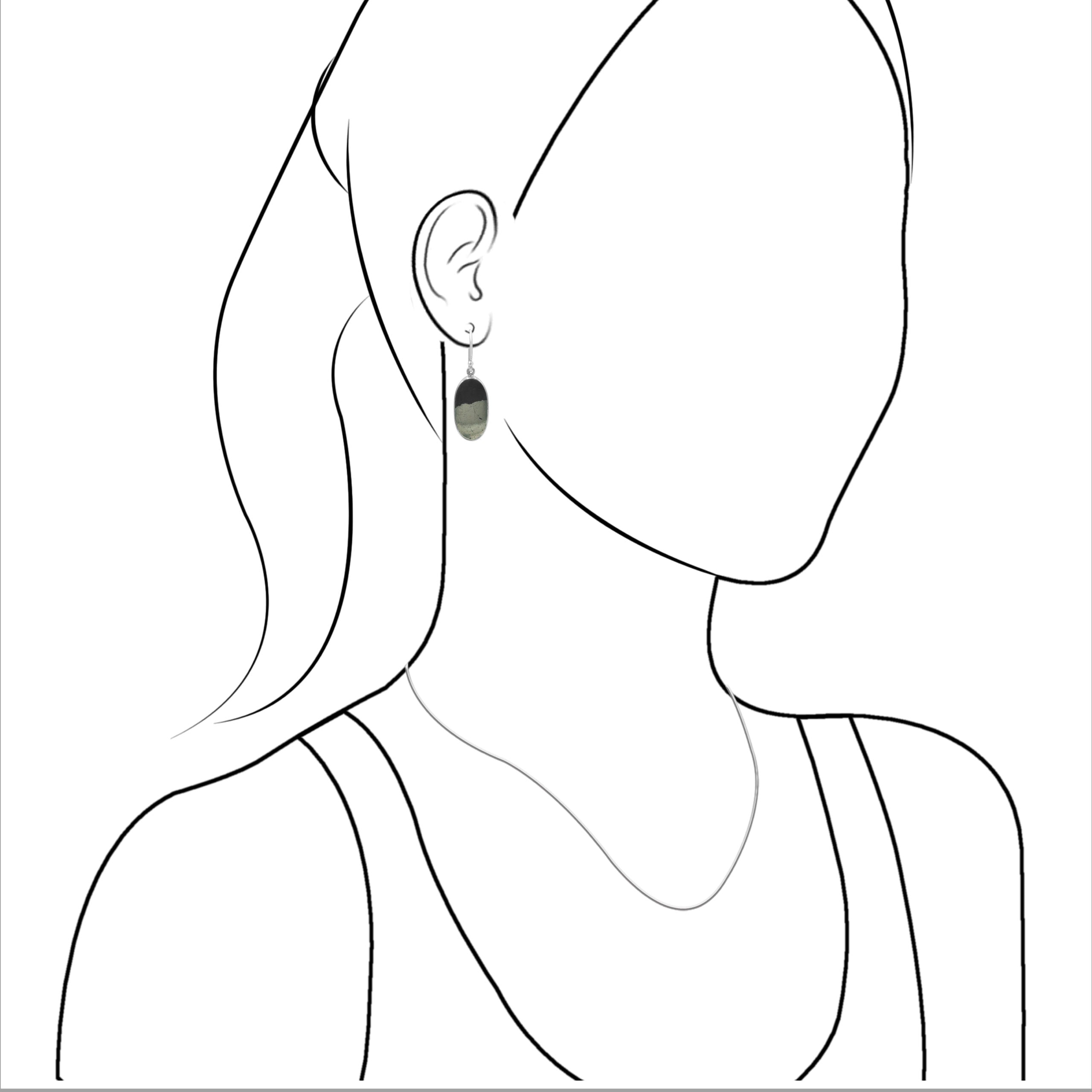 Starborn Apache Gold Oval Earrings in Sterling Silver