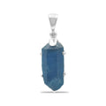 Starborn Blue Apatite Crystal Pendant in Sterling Silver