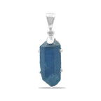 Starborn Blue Apatite Crystal Pendant in Sterling Silver