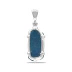 Starborn Blue Apatite Crystal Pendant in Sterling Silver