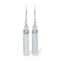 Starborn Aquamarine Crystal Drop Earrings in Sterling Silver