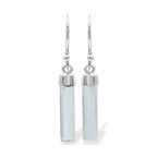 Starborn Aquamarine Crystal Drop Earrings in Sterling Silver