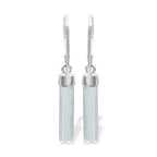 Starborn Aquamarine Crystal Drop Earrings in Sterling Silver