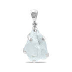 Starborn Rough Aquamarine Pendant in Sterling Silver