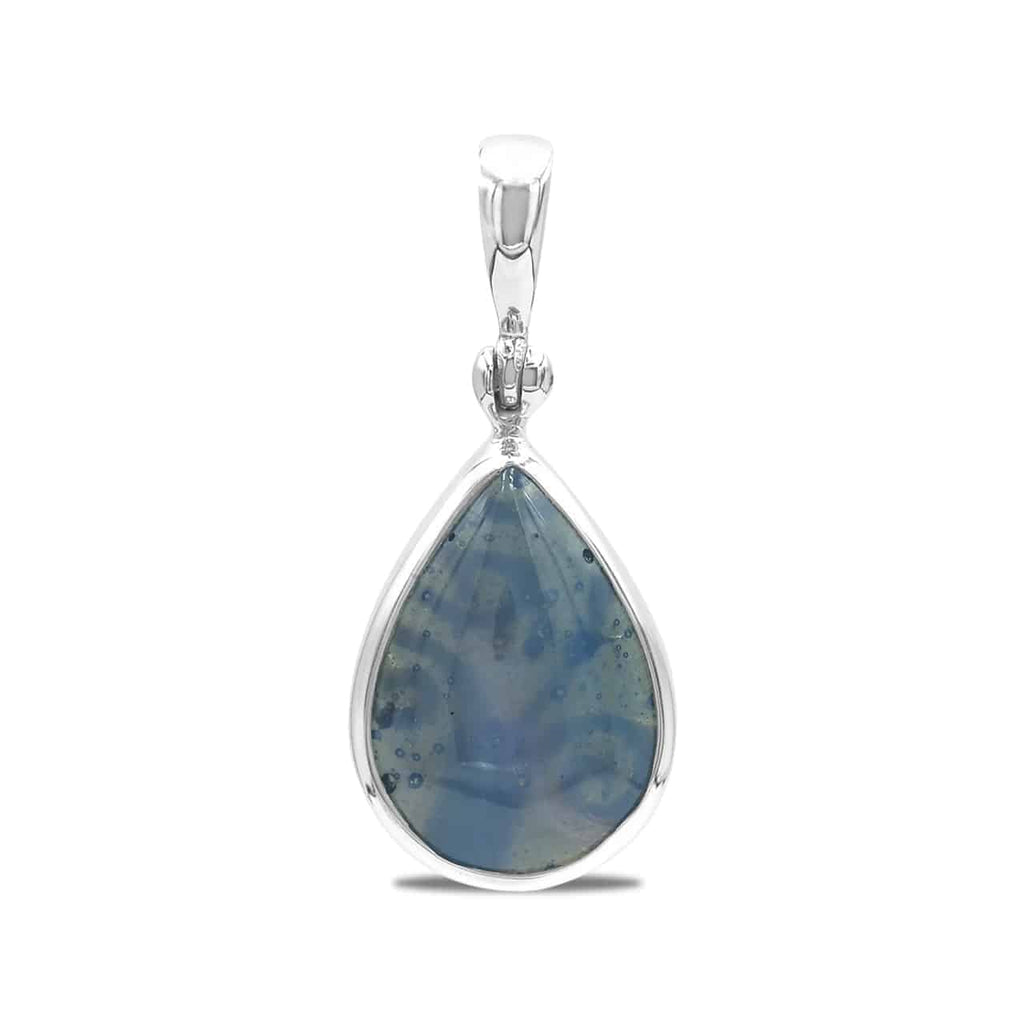 Starborn Medieval Swedish Ore Glass Pendant in Sterling Silver