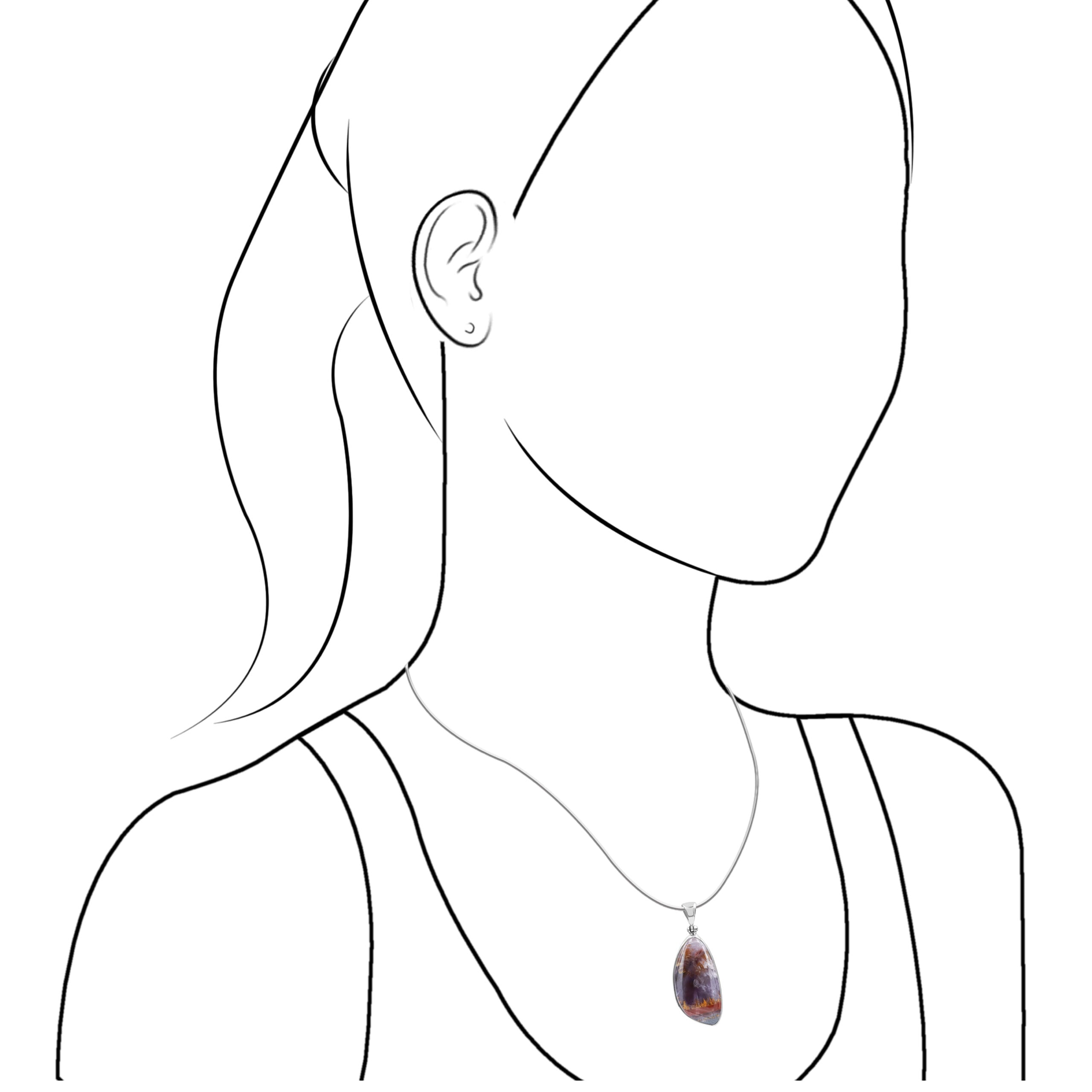 Starborn Auralite 23 Free Form Pendant in Sterling Silver