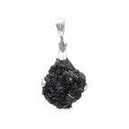 Starborn Black Garnet Crystal Pendant in Sterling Silver