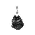 Starborn Black Garnet Crystal Pendant in Sterling Silver