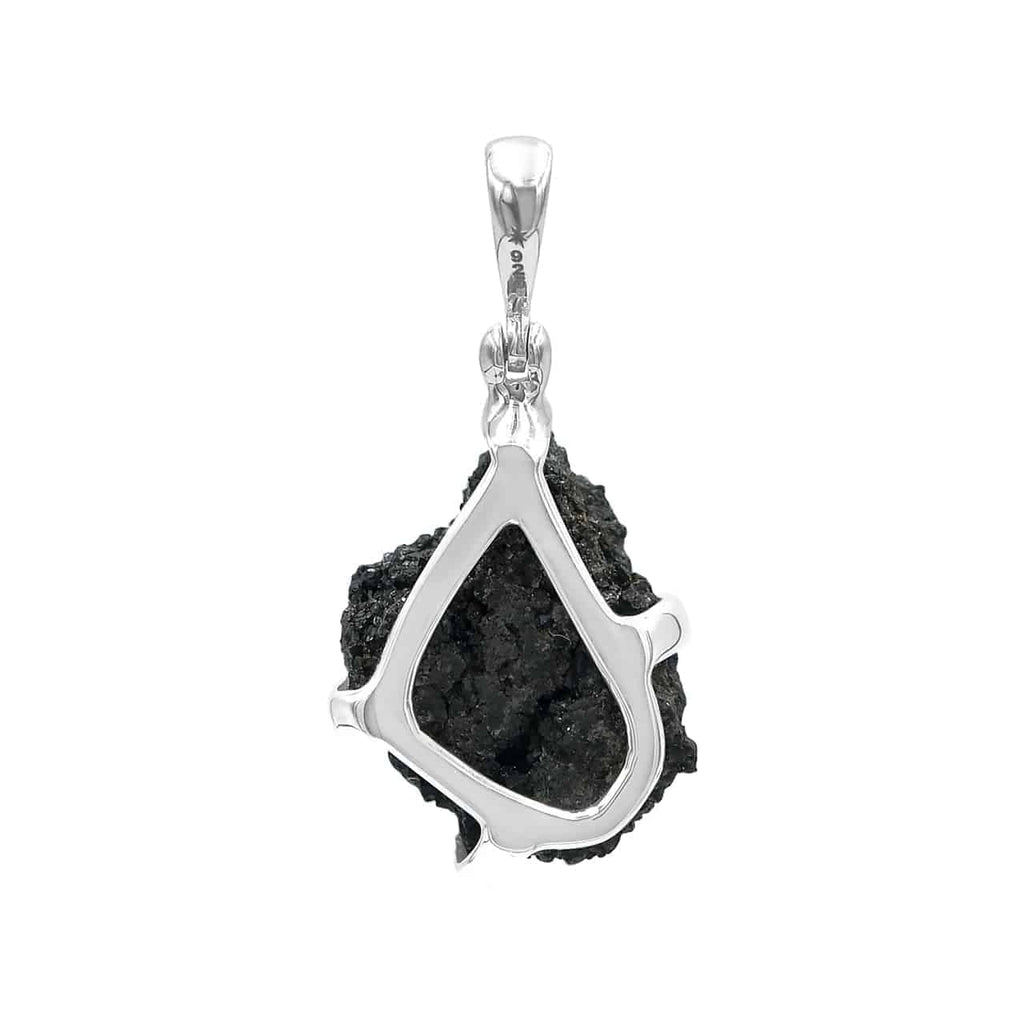 Starborn Black Garnet Crystal Pendant in Sterling Silver