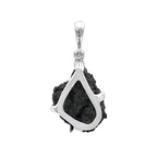 Starborn Black Garnet Crystal Pendant in Sterling Silver