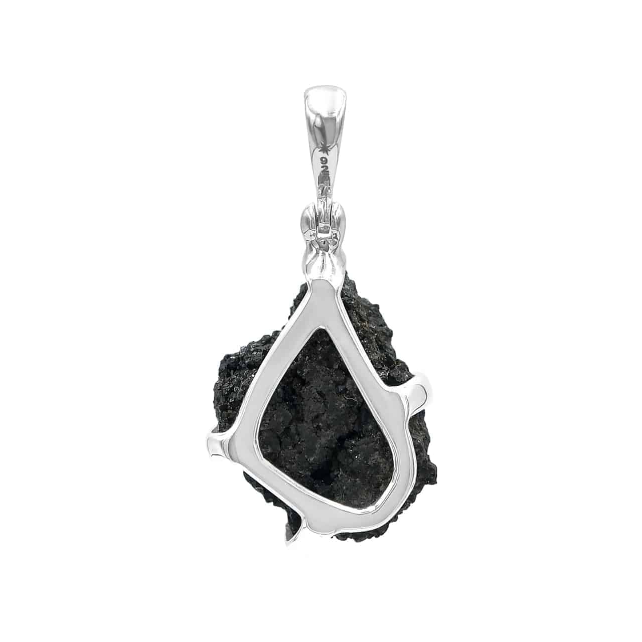 Starborn Black Garnet Crystal Pendant in Sterling Silver