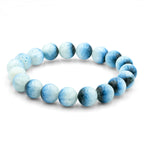 Starborn Blue Ice Glacierite Beaded Elastic Bracelet