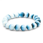 Starborn Blue Ice Glacierite Beaded Elastic Bracelet