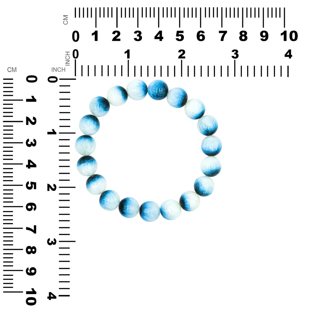 Starborn Blue Ice Glacierite Beaded Elastic Bracelet