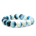 Starborn Blue Ice Glacierite Beaded Elastic Bracelet