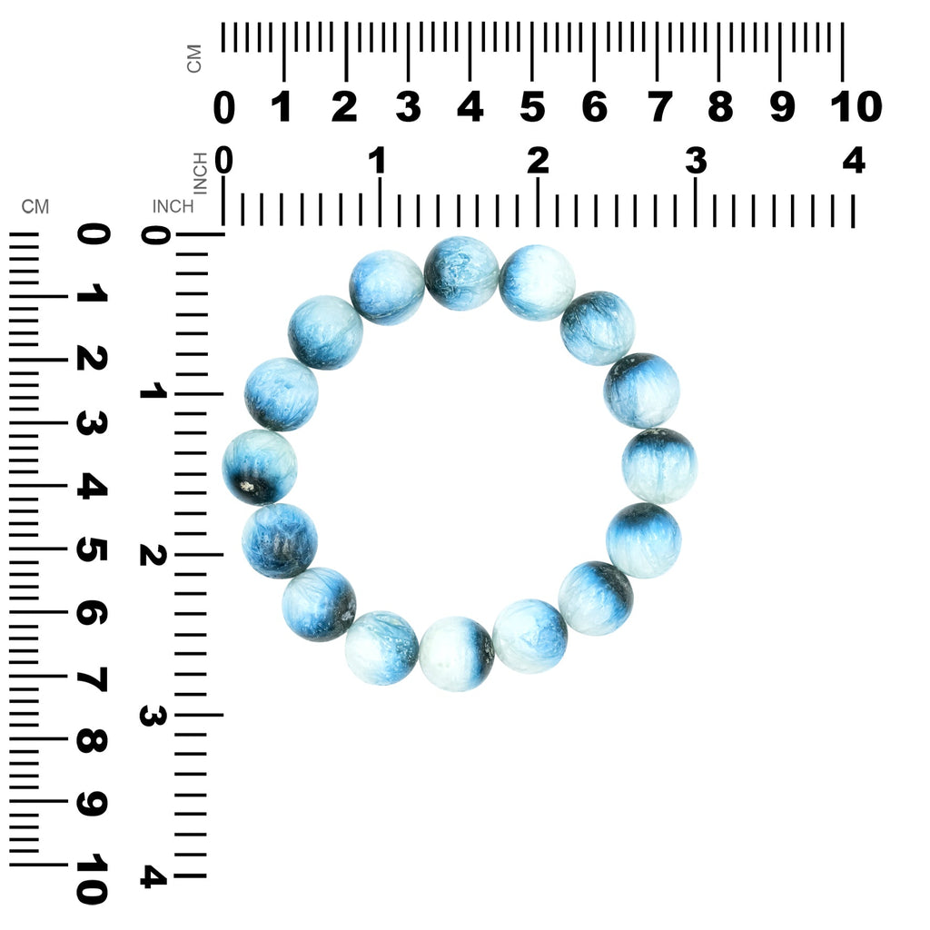 Starborn Blue Ice Glacierite Beaded Elastic Bracelet